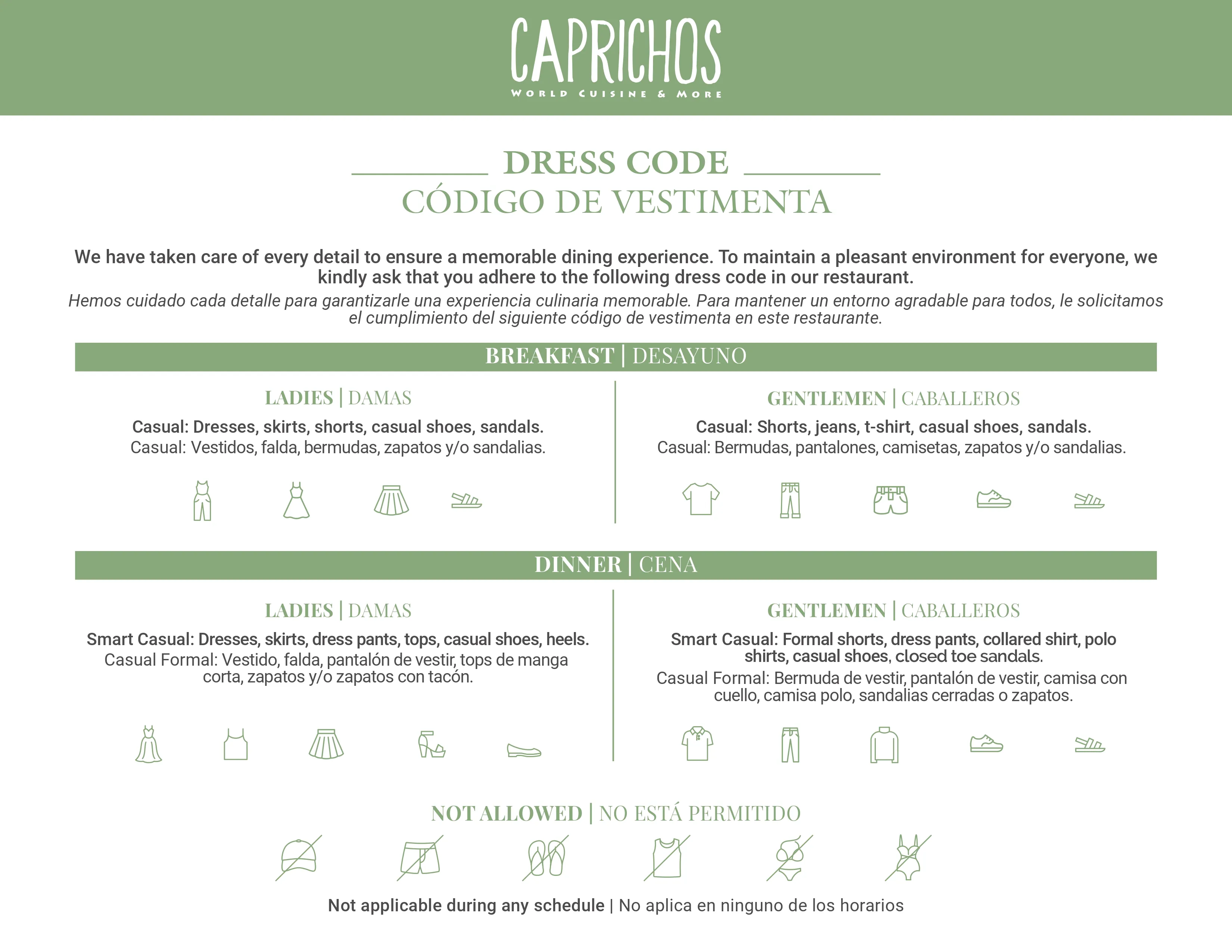 dresscode caprichos