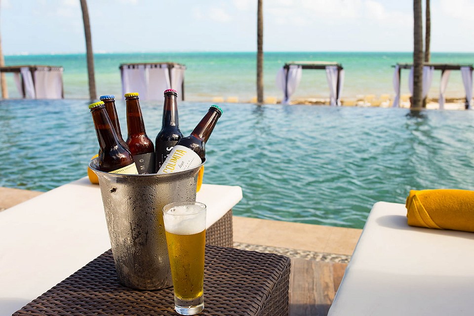 Beers at Bites Bar Villa del Palmar Cancun