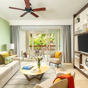 spacious living room and terrace