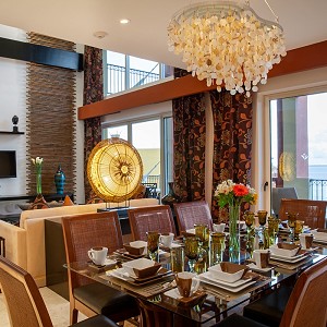 three bedroom luxury dining room