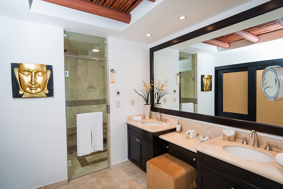 bathroom and steam room
