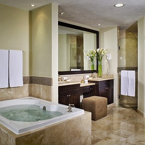 en suite bathroom and steam